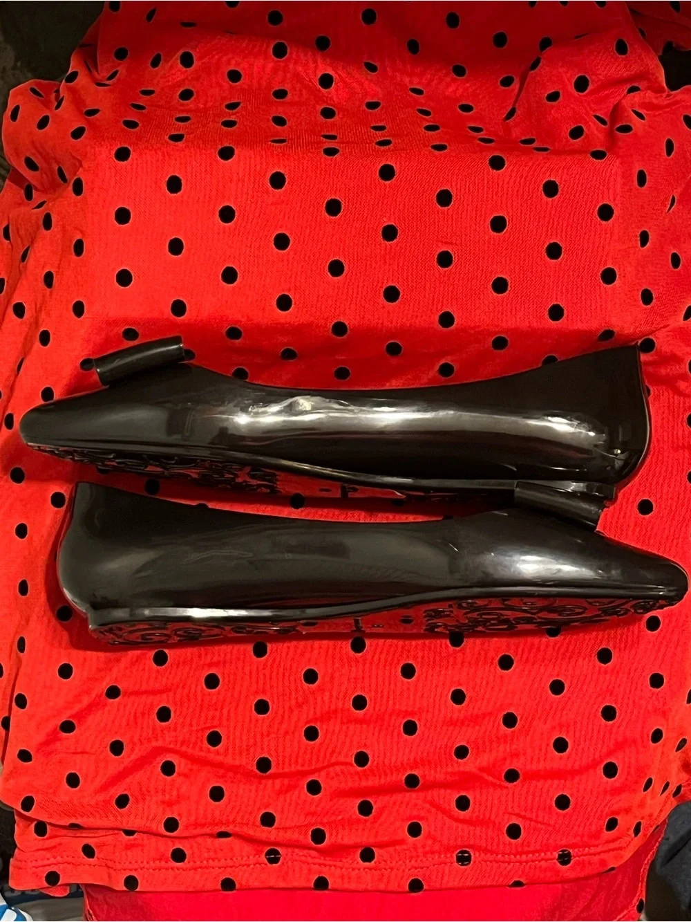 NWOB kate spade Jackson Jelly Ballerina D’Orsay Black Pointed Bow Flats